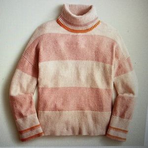 NWT - J. Crew Striped Turtleneck Sweater in Supersoft Yarn